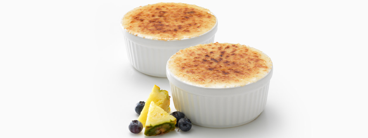 Caramelized Pineapple FAGE Total Crème Brûlée with Blueberries