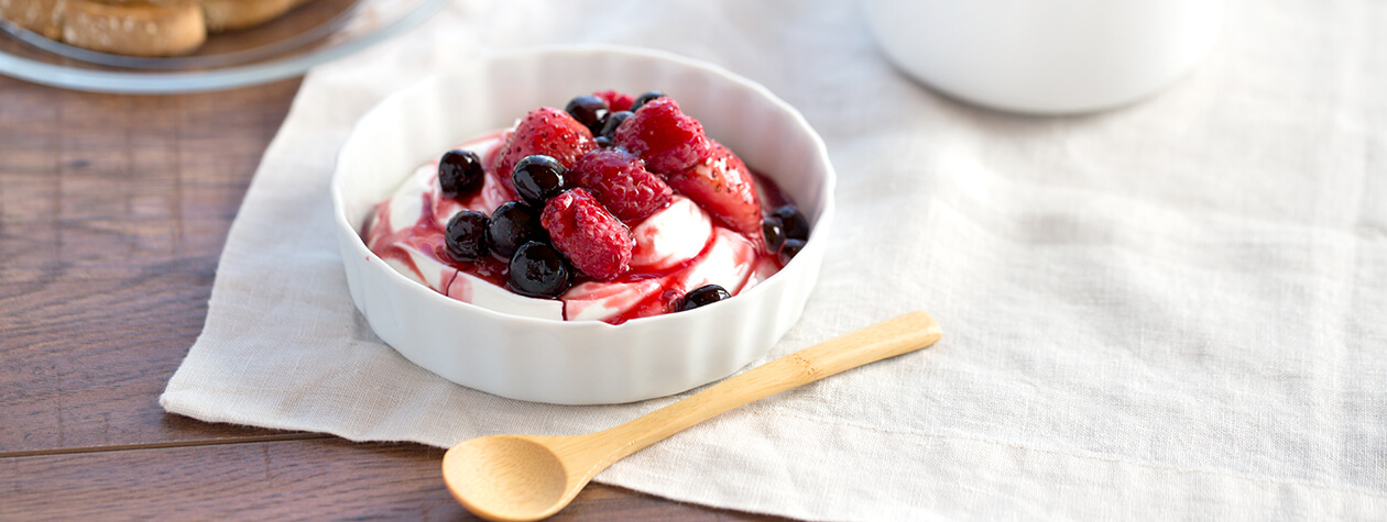 Roasted Berries served with FAGE Total