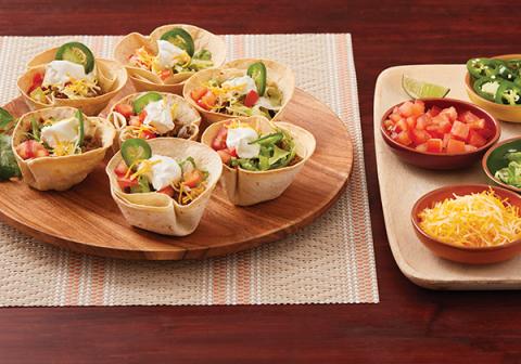 Individual Taco Cups with FAGE Sour Cream