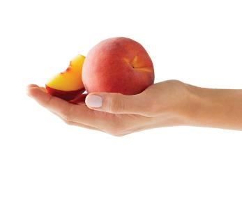 Peach Fruit Hands