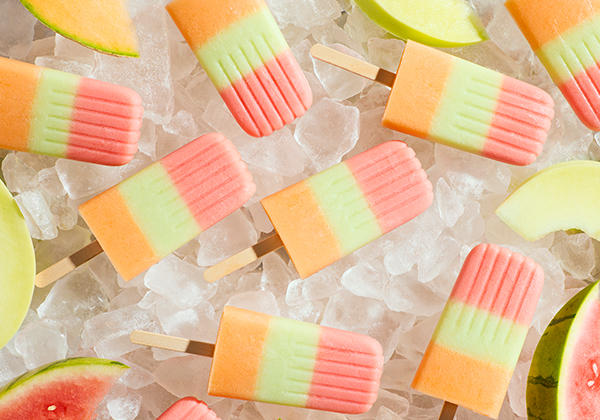 Melon Greek Yogurt Popsicles