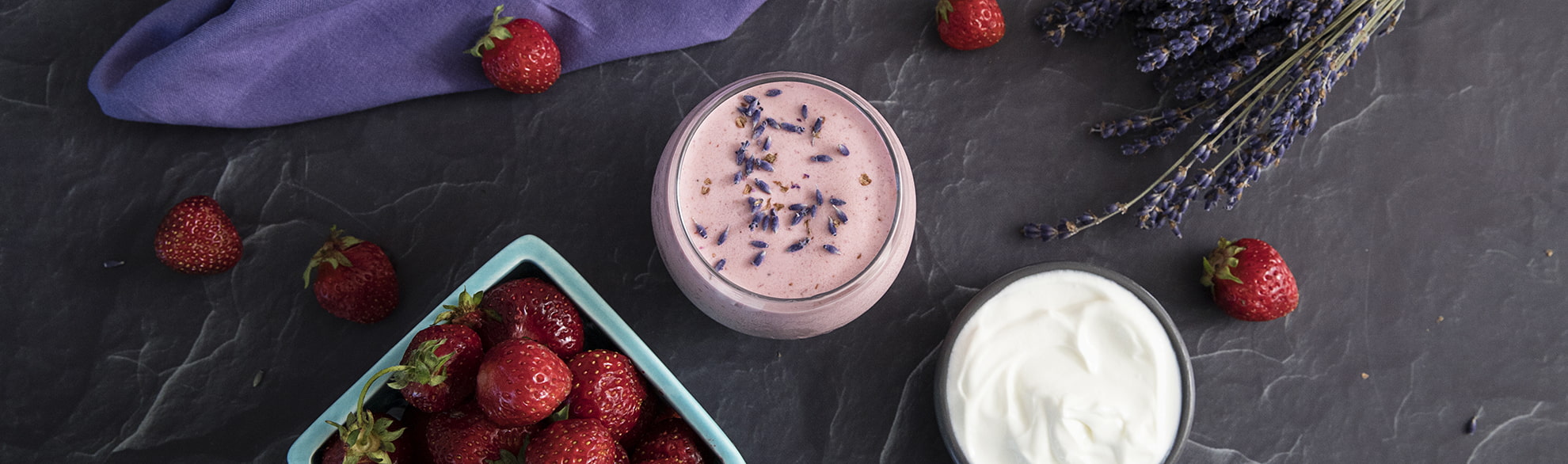 Berry Lavender Smoothie with Greek Yogurt