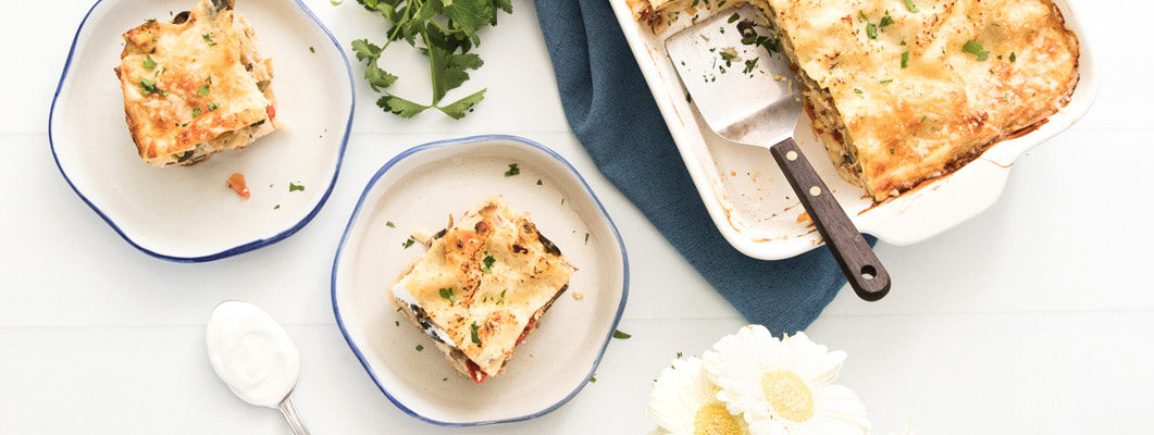 Roasted Vegetable Lasagna with FAGE Total