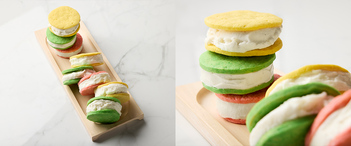 Pastel Sugar Cookie Frozen Yogurt Sandwiches