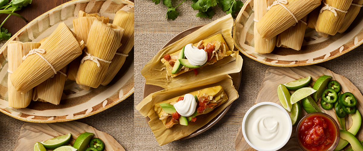 Tamales with Sour Cream 