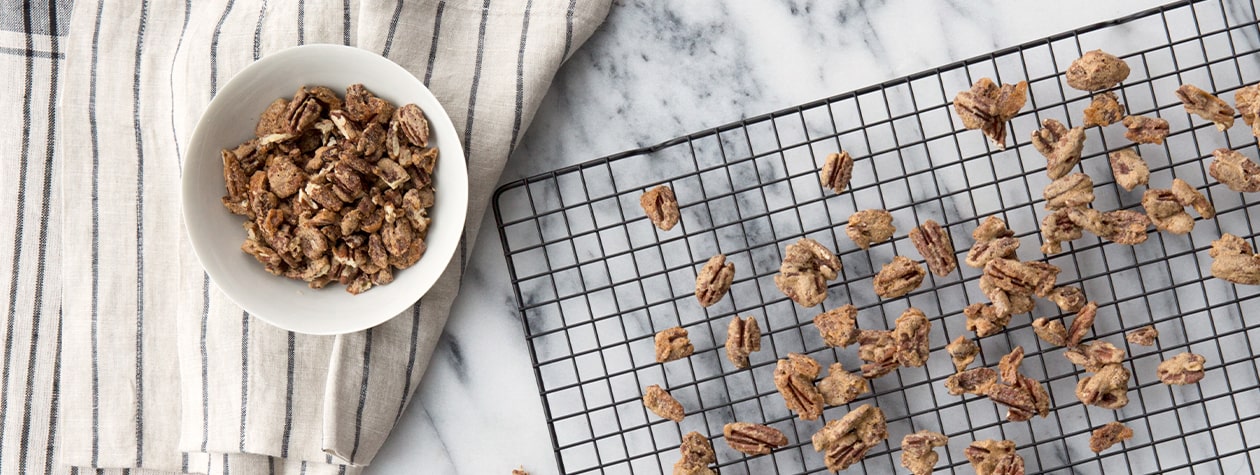 Spiced Candied Pecans served with FAGE Total 