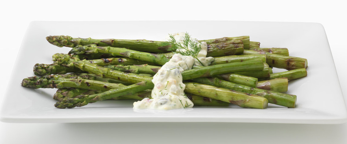 Grilled Asparagus with FAGE Total Sauce Gribiche