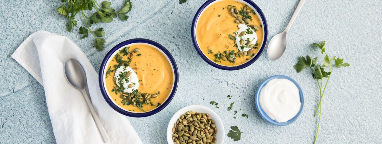 Spicy Roasted Butternut Squash Soup with FAGE Total