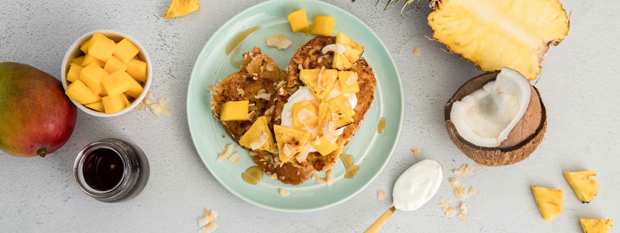 Coconut-Crusted French Toast with FAGE Total Icing