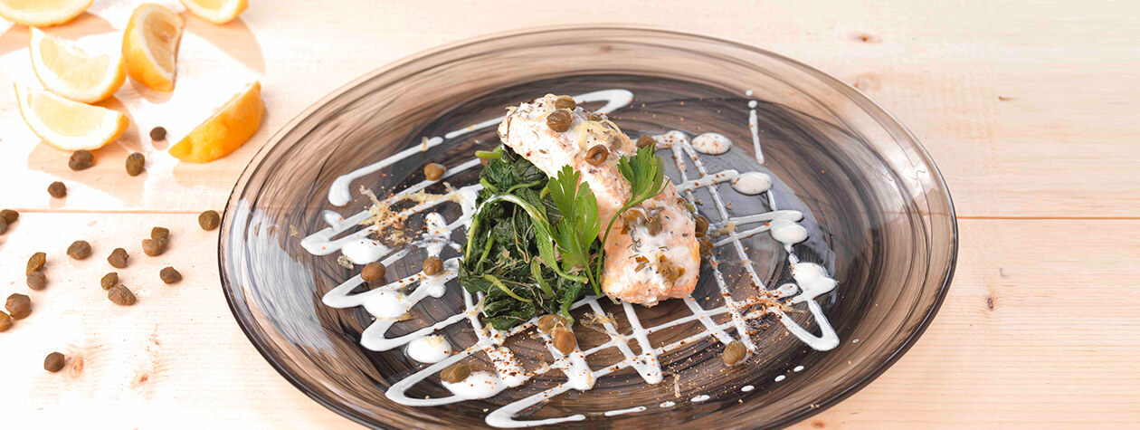 Salmon and Caper Sauce with FAGE Total