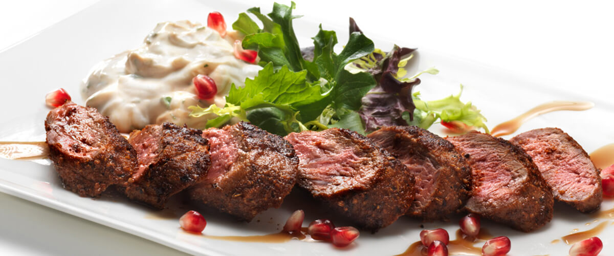 Spice-Crusted Lamb Tenderloin with FAGE Total