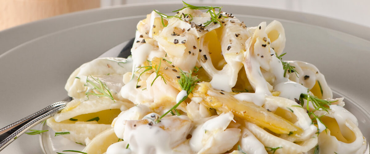 Creamy Pasta with Smoked Haddock and Dill