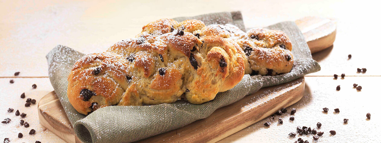 Chocolate Chip Braided Bread with FAGE Total