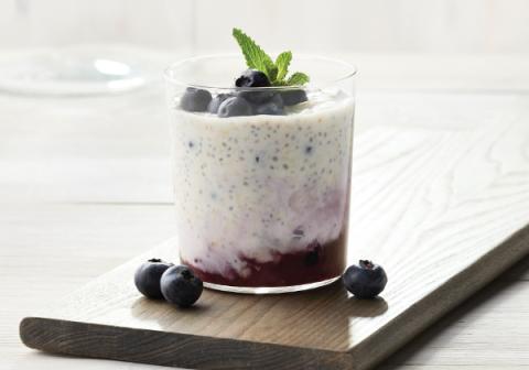 Blueberry Chia Seed Overnight Oats
