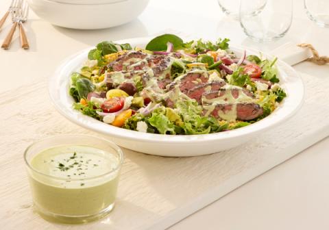 Summer Steak Salad with Tarragon Yogurt Dressing