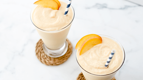 Peaches and Cream Smoothie with FAGE Total