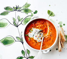 Tomato Soup with FAGE Total and Basil