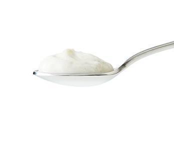 Vanilla yoghurt spoonful